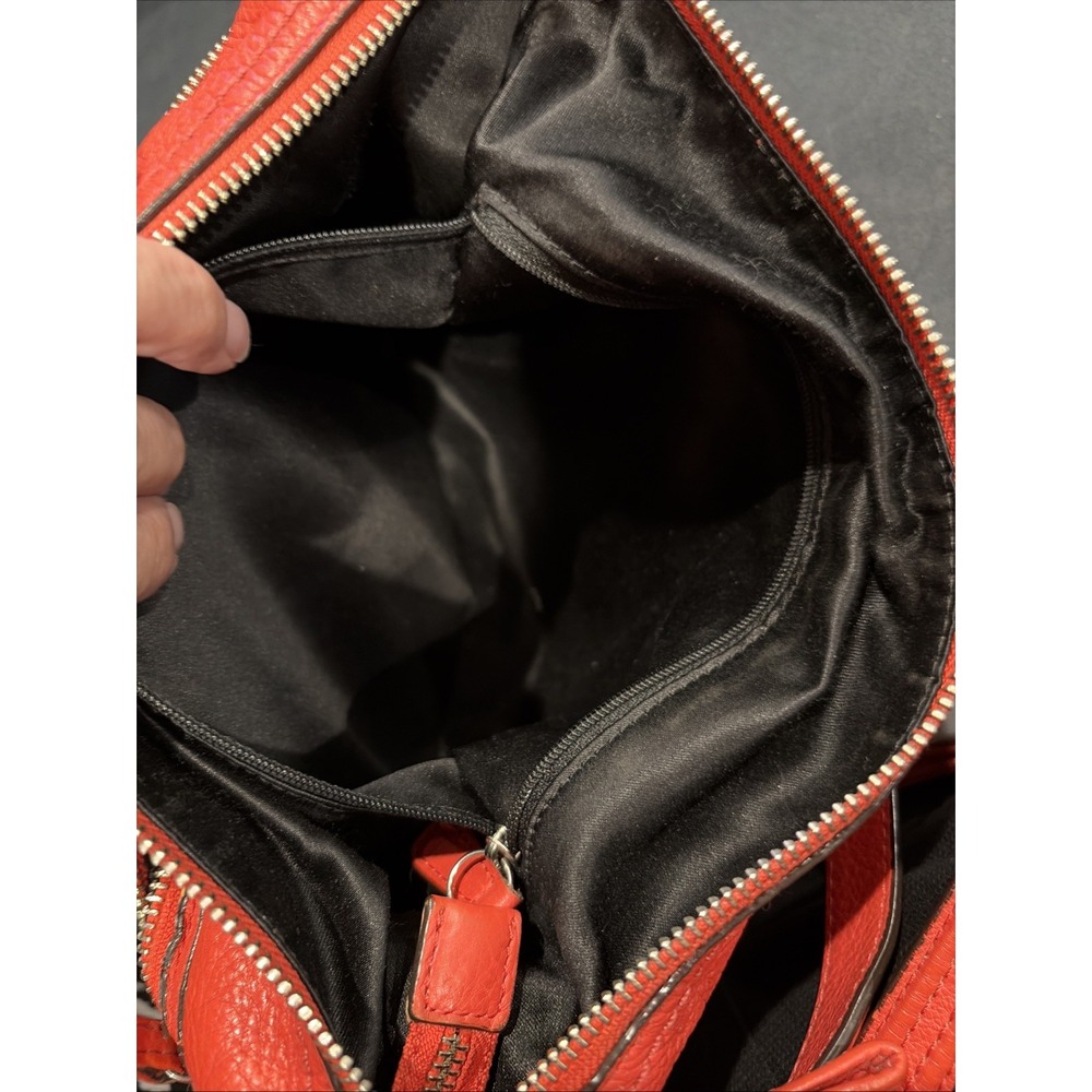COACH Poppy Perri Hippie Red Leather Crossbody/ Hobo Bag #22421M - Picture 10 of 12